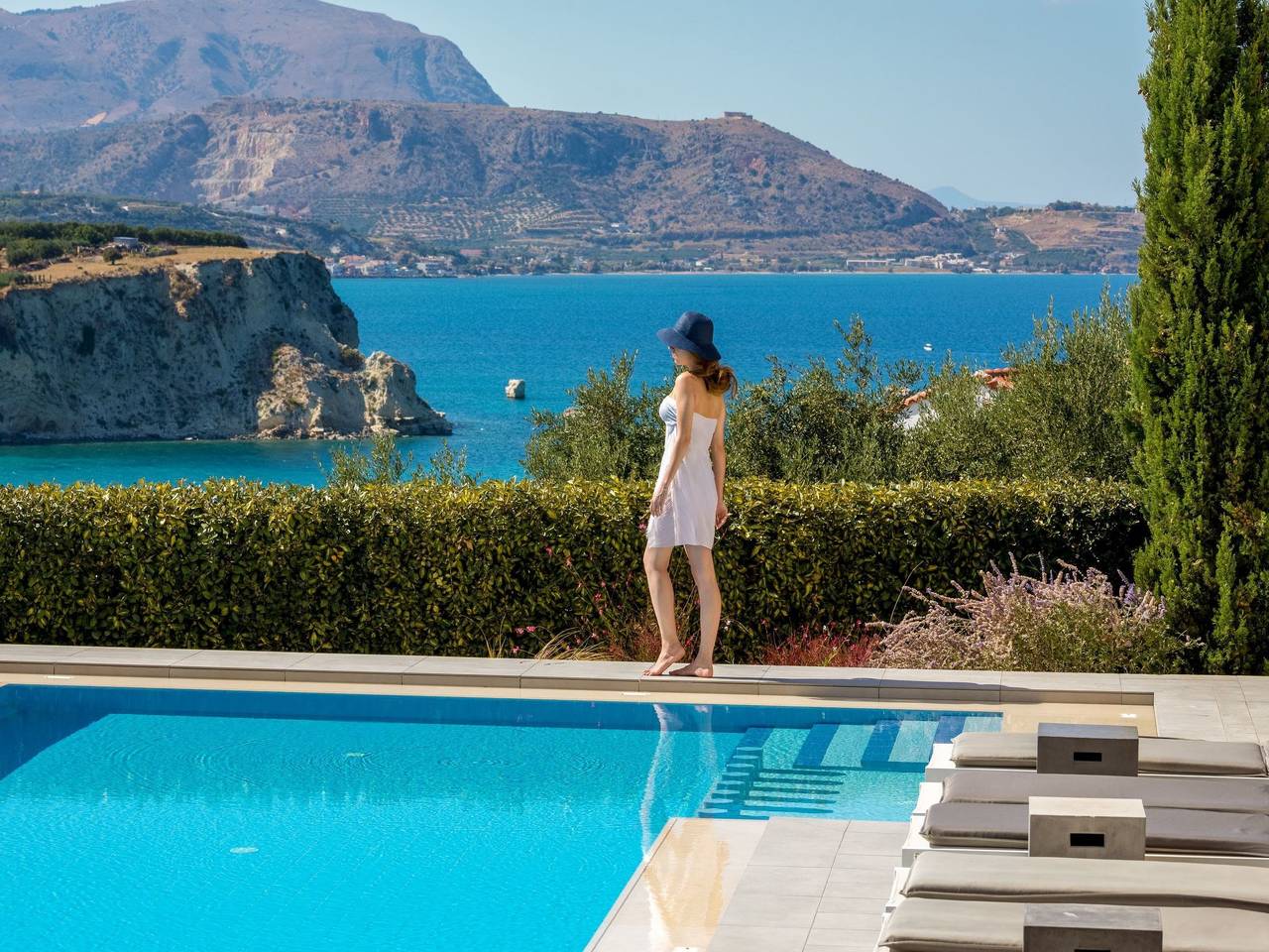 Luxusvilla in Almyrida mit wunderschönem Blick in Almyrida, Vamos