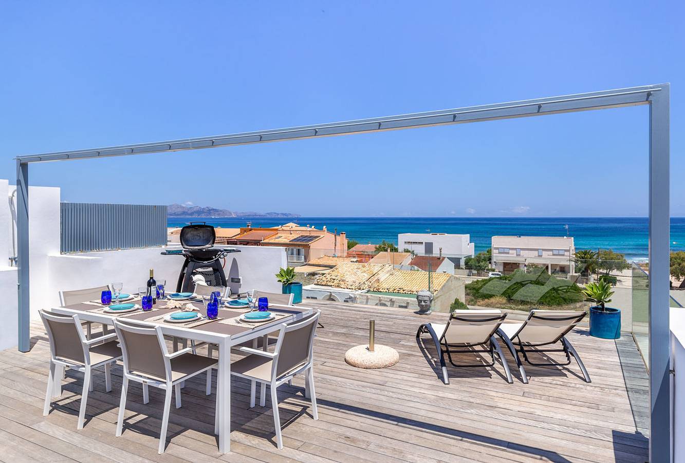 Modern Panoramic Sea View House Mallorca in Playa Son Serra de Marina, Santa Margalida