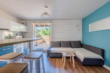 Gîte pour 4 personnes, avec terrasse dans Plage des Bourdaines