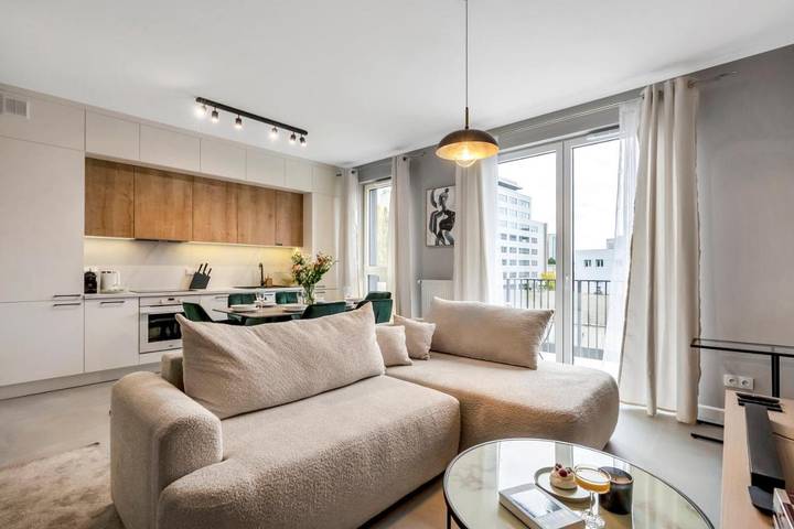 Loft dla 8 osób, z Balkon i Taras oraz Sauna w Mokotów
