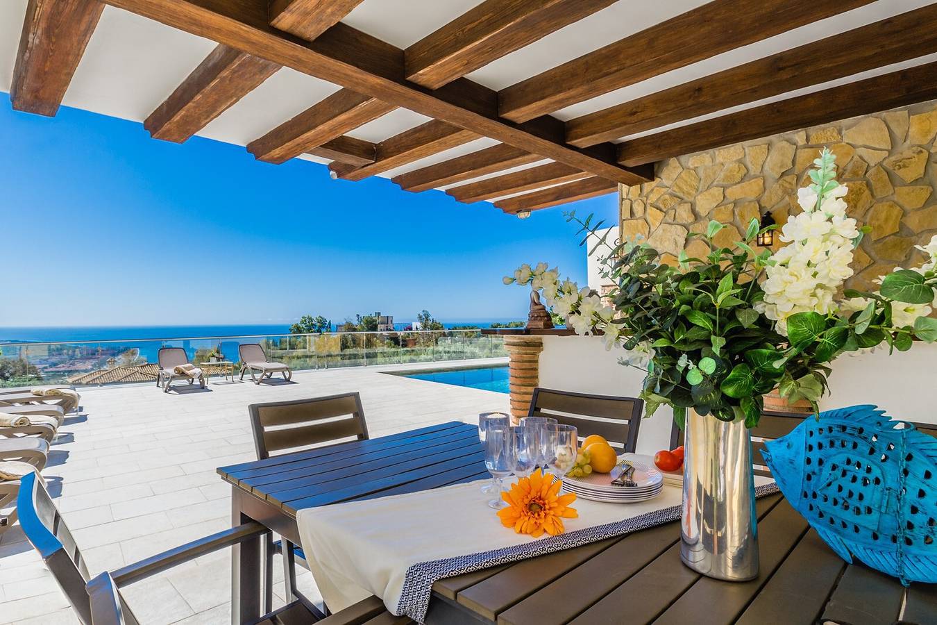 Villa "Buena Vista" mit Meerblick, privatem Pool & Wlan in Monte de los Almendros, Salobreña