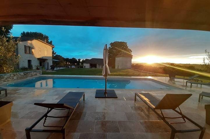 Location de vacances pour 10 personnes à Saint-Amans-du-Pech