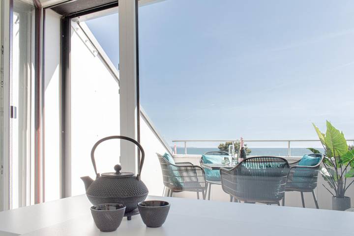 Ferienwohnung für 3 Personen, mit Meerblick und Balkon in Scharbeutz