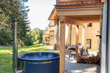 Ferienhaus für 8 Personen, mit Terrasse und Sauna, mit Haustier in Landkreis Straubing-Bogen