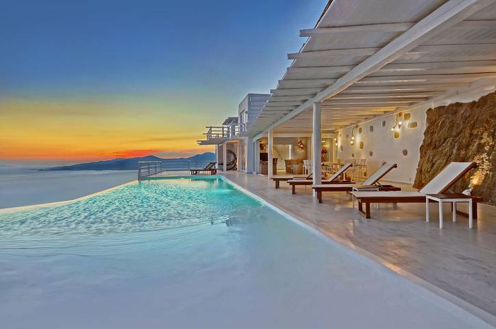 Agriturismo per 18 persone, con Vista oceano e Balcone nonché Piscina a Mykonos