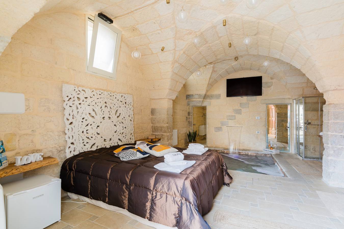 Suite 'La Limesa' Corte Cochlea mit Panoramaterrasse, Innenpool, Wlan und Klimaanlage in Cannole, Lecce Provinz