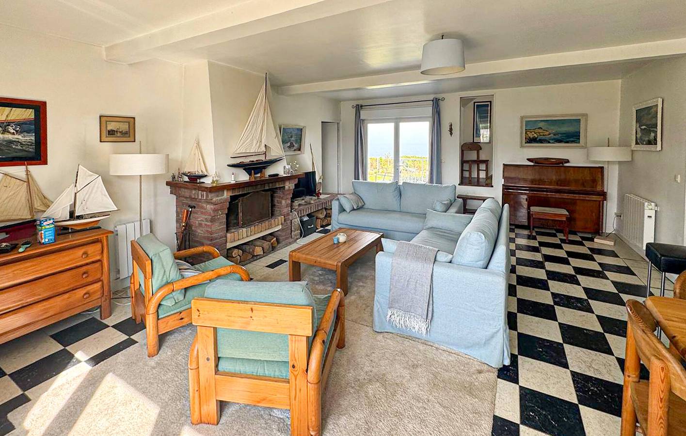 Gezellig appartement met 2 slaapkamers, uitzicht op zee, tuin en wifi – 2,5 km van het strand in Quiberville, Dieppe en omgeving