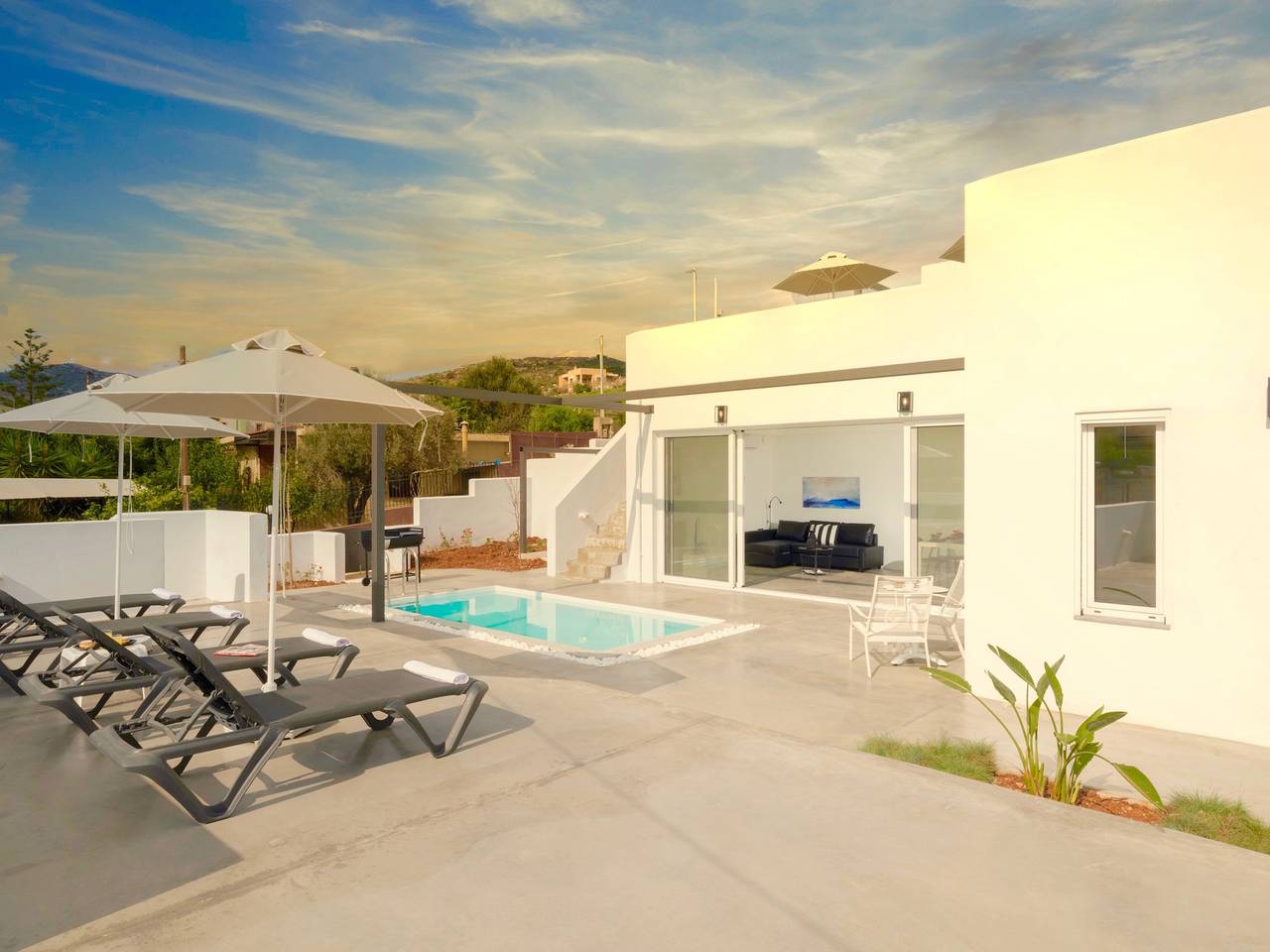 Villa für 4 Personen mit Terrasse in Agia Pelagia, Achlada