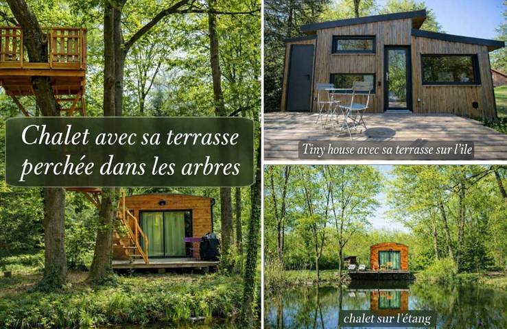 Camping für 2 Personen, mit Terrasse und Garten sowie Seeblick und Ausblick am Vercors