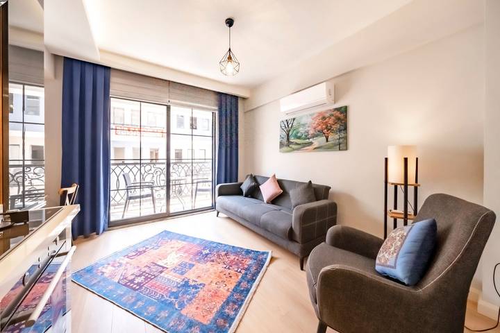 Ferielejlighed for 3 personer, med balkon i Fethiye