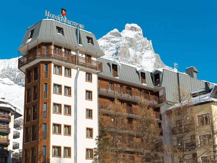 Hotel for 2 personer, med terrasse og udsigt i Cervinia