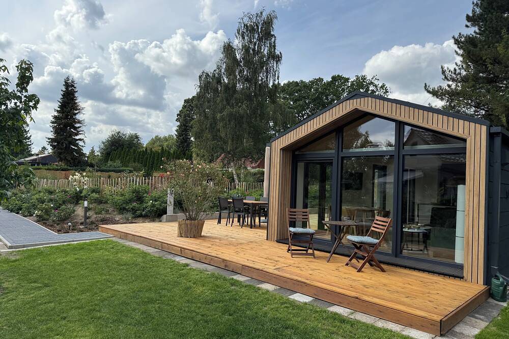 Modernes Ferienhaus am Steinhuder Meer – 43 m², Klima, Wlan, fußläufig zum See in Mardorf, Neustadt am Rübenberge