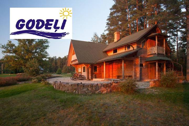 Ferienhaus für 5 Personen, mit Terrasse und Sauna sowie Seeblick und Ausblick in Lettland