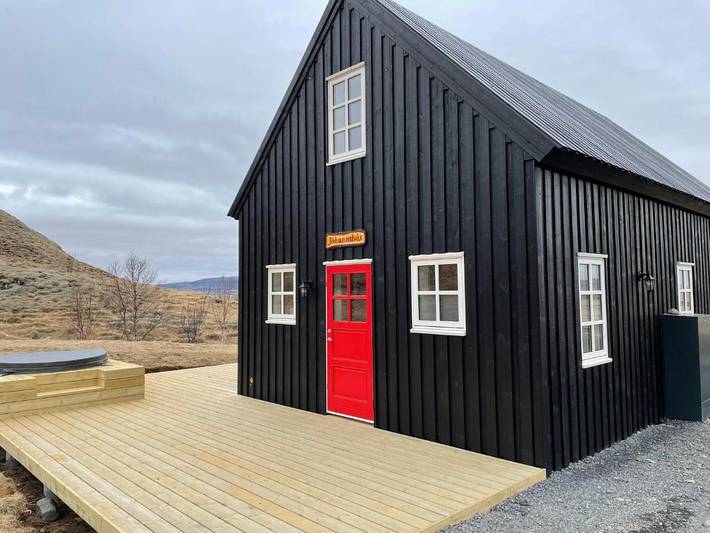 Ferienhaus für 3 Personen, mit Terrasse und Ausblick in Island