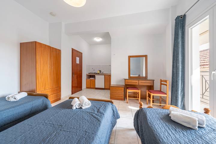 Vakantiewoning voor 3 personen, met tuin en balkon op Corfu