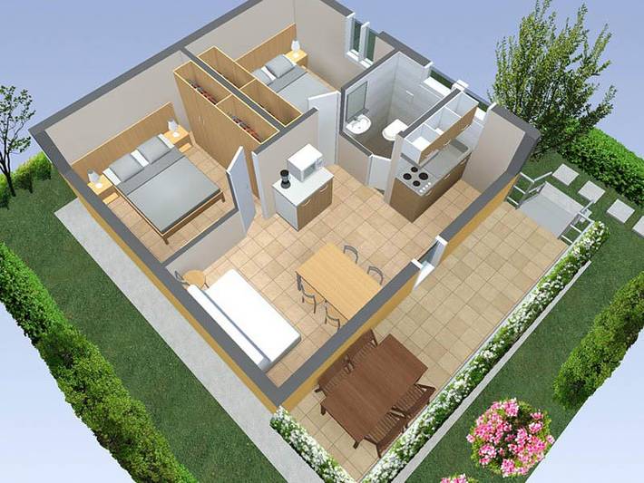 Bungalow für 6 Personen, mit Pool und Garten, kinderfreundlich in Peschiera del Garda - 2