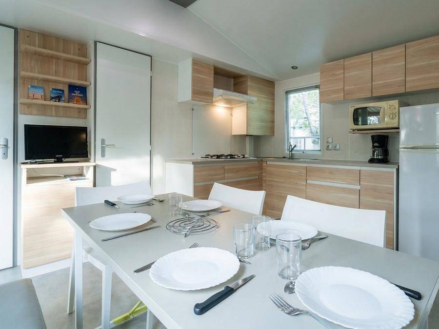 Camping Le Grand Pré - Mobilhome 6 personnes - Tv in La Terrière, La Tranche-sur-Mer