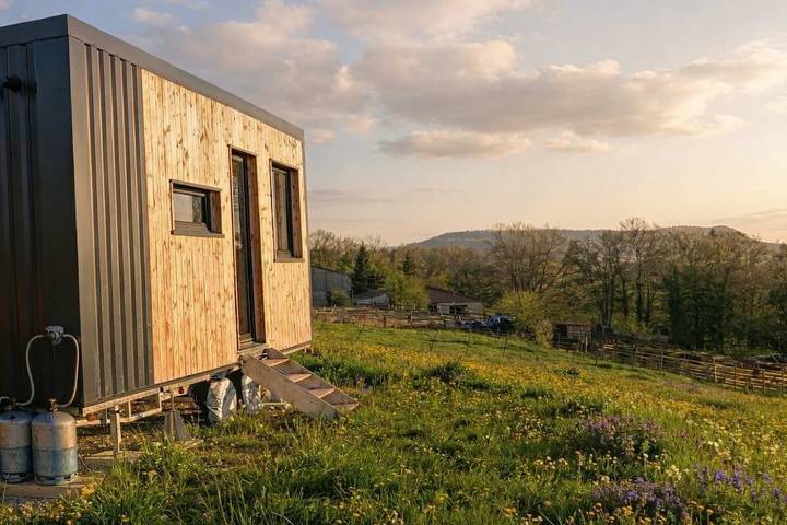 Glamping voor 3 personen, kindvriendelijk in Jura