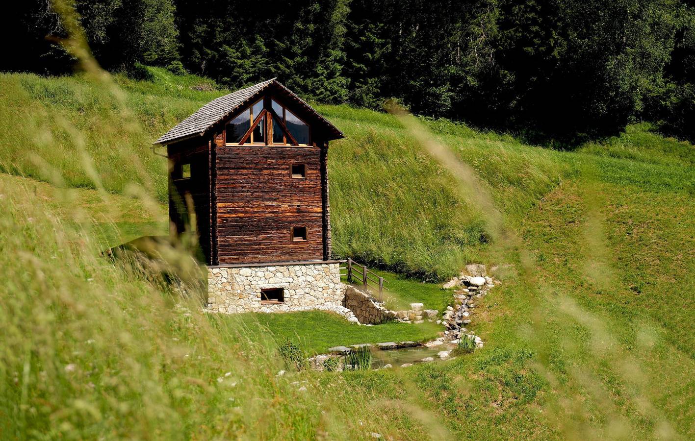 Chalet 'Burgfrieder Mühle' mit privater Sauna in Oberrasen, Rasen-Antholz