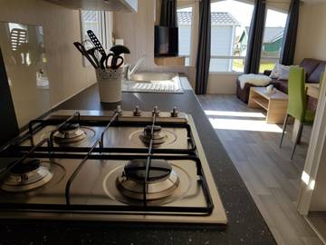 Wohnwagen für 6 Personen, mit Terrasse, mit Haustier an der Nordsee