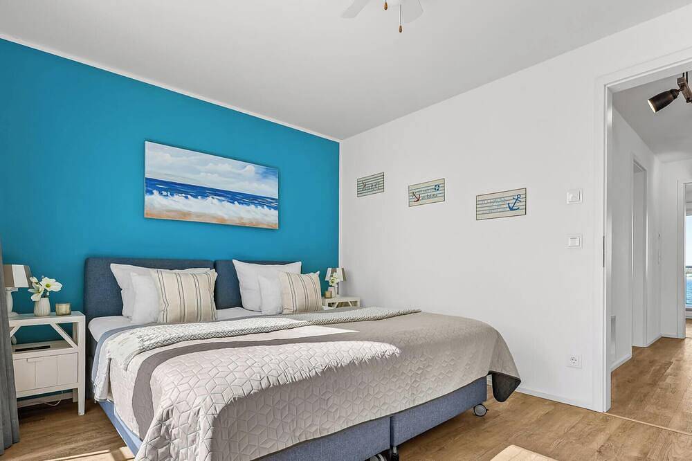 Hamptons Beach House - Panorama-Dachterrasse, Sauna, Kamin, 2 Stellplätze in Olpenitz, Kappeln