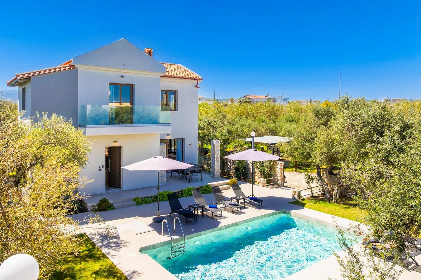 Villa für 6 Personen mit Meerblick in Tavronitis, Chania und Umgebung