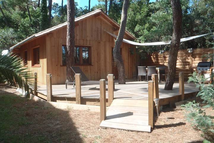 Cabaña de madera para 6 personas, con jardín y terraza - 1