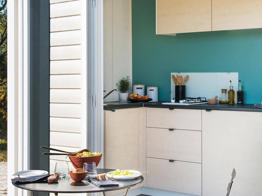 Camping du Goh'velin - Mobilheim 2 personen - Mh1 Cahita 18 m² in Saint-Gildas-de-Rhuys, Côte des Mégalithes