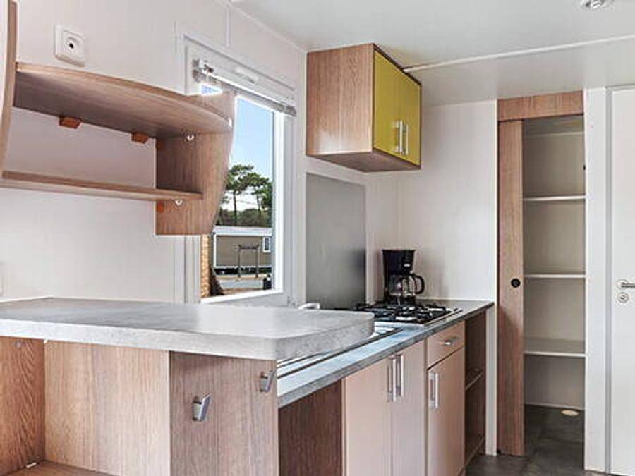 Camping Domaine de la Marina - Bungalow 6 personen - Mobilheim | Comfort | 2 Zi. | 4/6 Pers. | Einfache Terrasse in Messanges, Dax und Umgebung