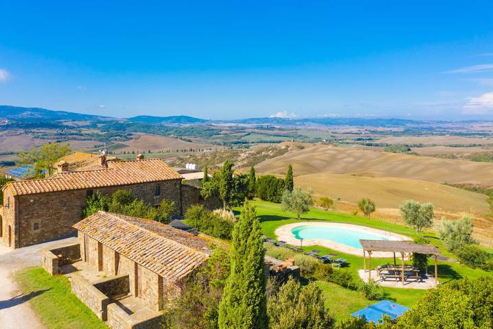 Villa per 10 persone con piscina per bambini in Sarteano, Siena e dintorni