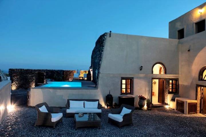 Location de vacances pour 6 personnes, avec piscine et vue sur l’océan ainsi que jardin et terrasse à Megalochori - 2
