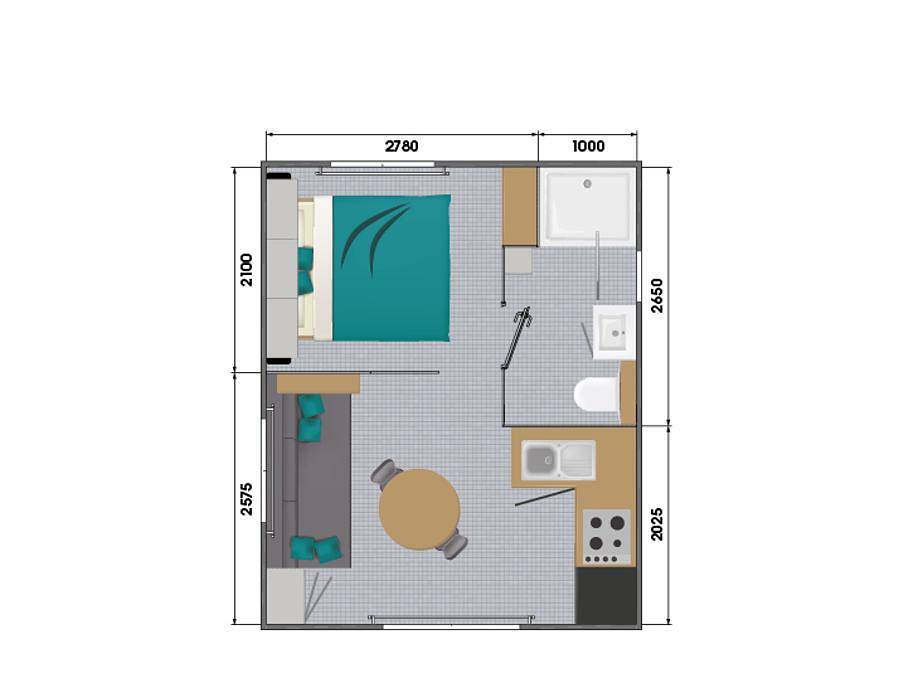 Camping Port Meleu - Mobilhome 2 personas - Confort - 1 habitación - D in Préfailles, Côte de Jade