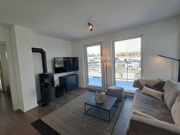 Lodge voor 2 personen, with balkon/terras and terras as well as sauna in Sauerland