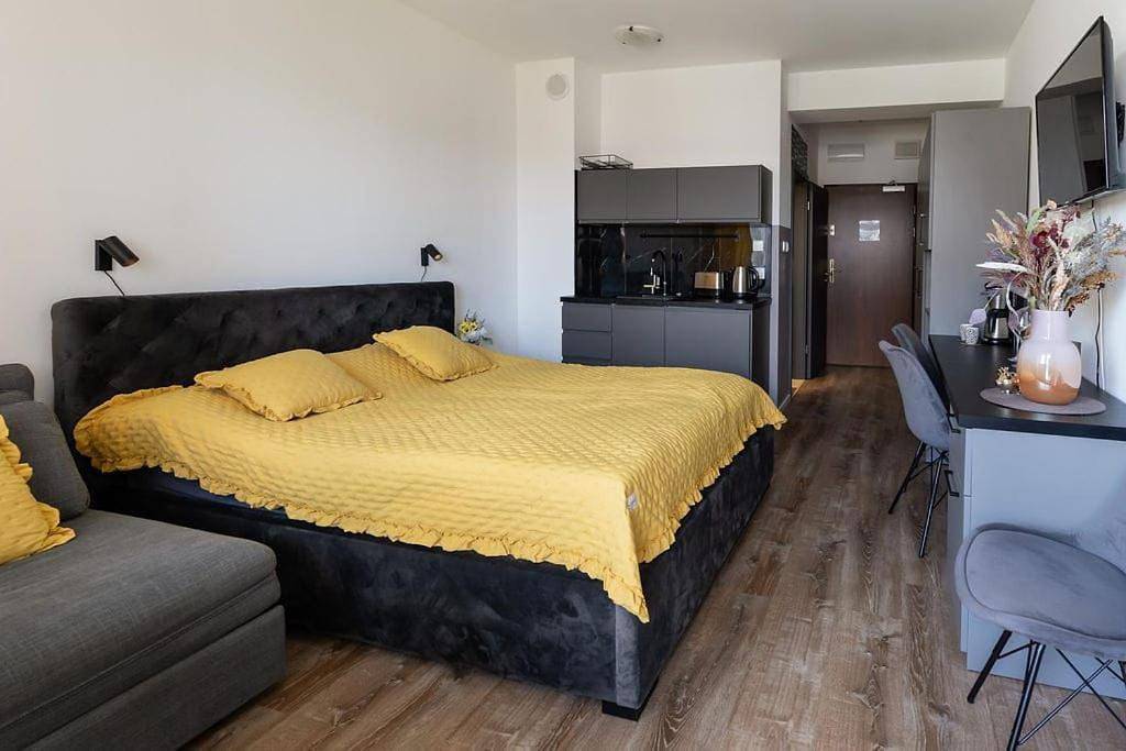 Geheel appartement, Apartament Ania z widokiem na morze w Hotelu Arka in Kołobrzeg, Baltic Sea Pomerania