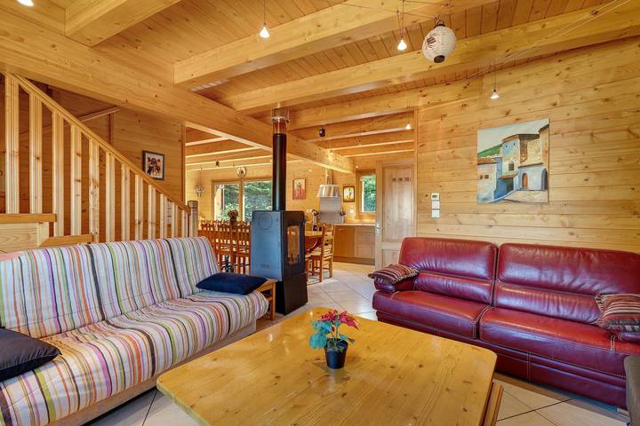 Maison de vacances 'Chalet Bellevue' avec vue sur la montagne, piscine partagée et Wi-Fi in Les Orres, Parc national des Écrins