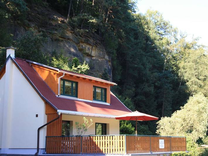 Ferienhaus für 4 Personen, mit Terrasse und Garten, mit Haustier