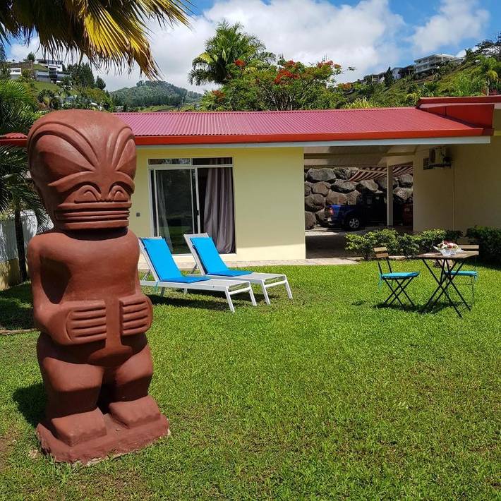 Location de vacances pour 4 personnes, avec piscine ainsi que jardin et vue dans Punaauia - 3