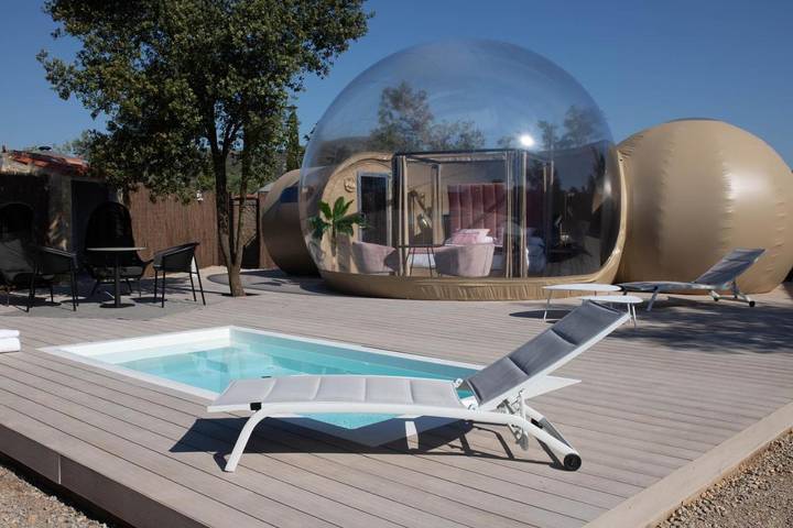 Camping para 2 personas, con terraza además de vistas y piscina en Comunidad Valenciana