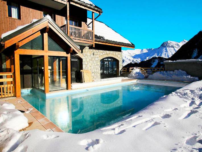 Vakantiewoning voor 2 personen, met sauna en zwembad, met huisdier in Le Corbier