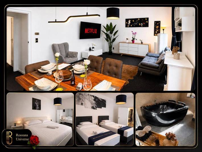 Ferienwohnung für 4 Personen, mit Whirlpool in Wiesbaden