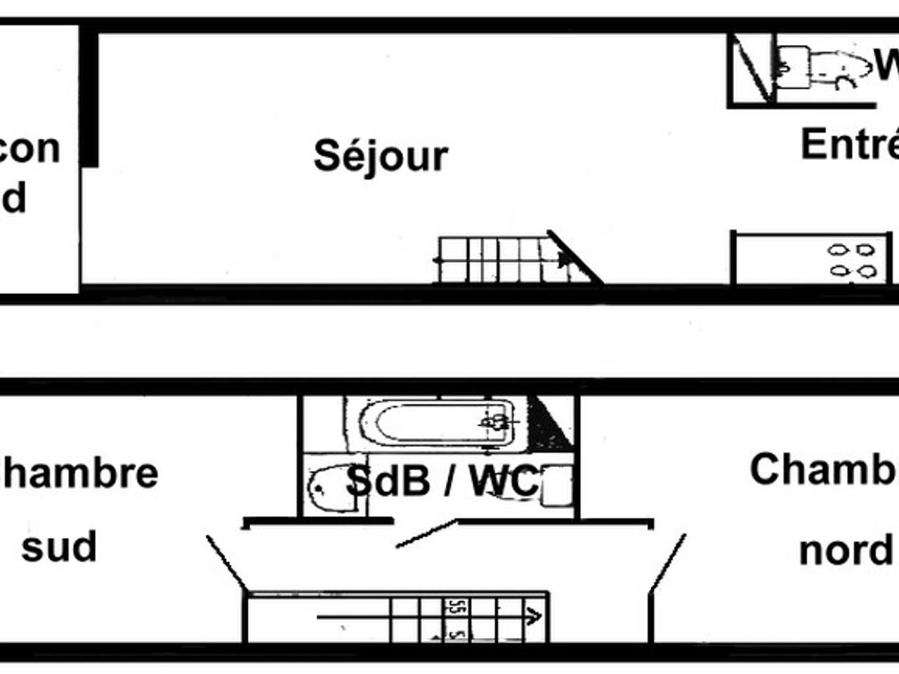 Ganze Wohnung, Maisonette 3 Zimmer, 6 Pers, Balkon, Tv, Geschirrspüler, Haustiere erlaubt in Les Saisies, Albertville und Umgebung