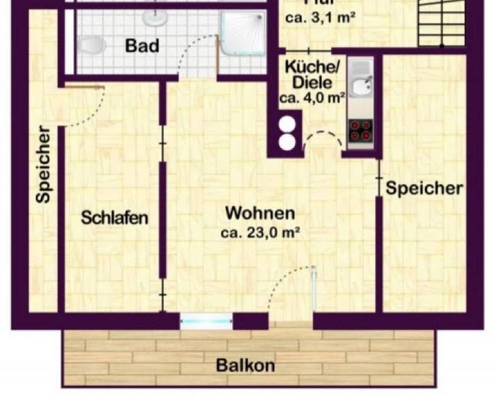 Ferienwohnung für 3 Personen, mit Balkon, mit Haustier in Ruhpolding - 4