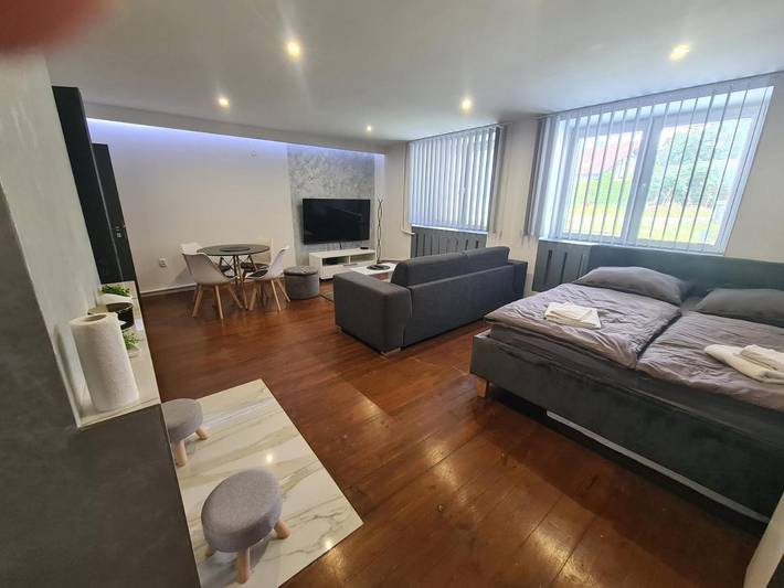 Gîte pour 5 personnes, avec jardin ainsi que jacuzzi et piscine, animaux acceptés à Libín