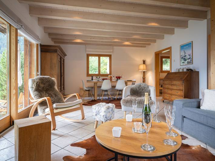 Location de vacances pour 6 personnes, avec jardin ainsi que balcon et vue à Leytron - 2