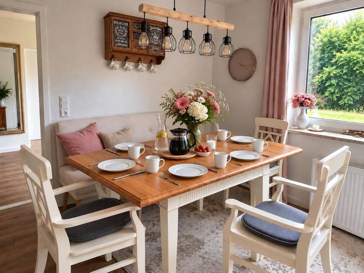 Ferienwohnung für 12 Personen, mit Balkon und Terrasse sowie Garten und Ausblick in Westensee