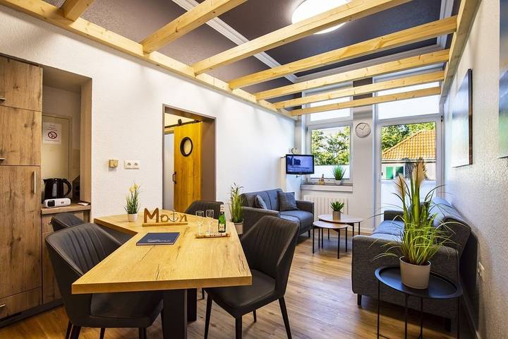 Ferienwohnung für 4 Personen, mit Terrasse und Garten sowie Sauna und Ausblick in Wittmund