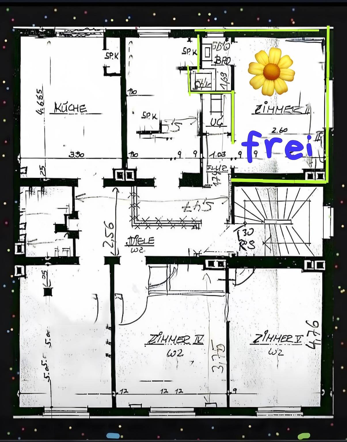 Habitación 'Mondzimmer' con Wi-Fi in Kassel, Hessisches Bergland