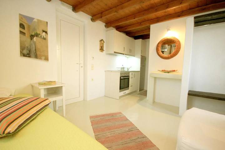 Apartament wakacyjny dla 4 osób, z basen i widok oraz ogród, zwierzęta dozwolone w Santoryn