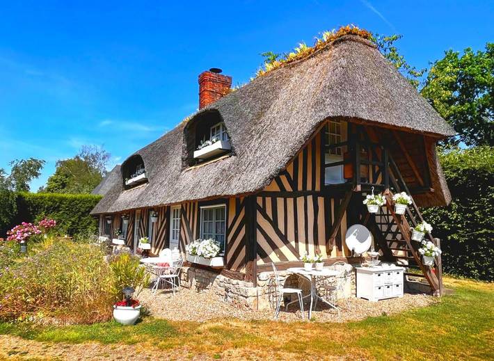 Chambre d’hôte pour 2 personnes, avec vue et jardin à Berville-sur-Mer