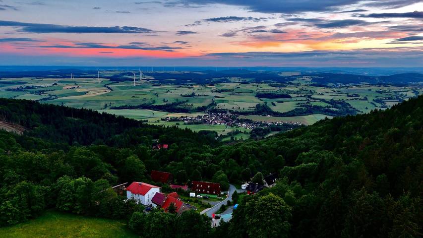 Ferienhaus für 6 Personen, mit Balkon und Balkon/Terrasse sowie Terrasse und Garten im Frankenwald